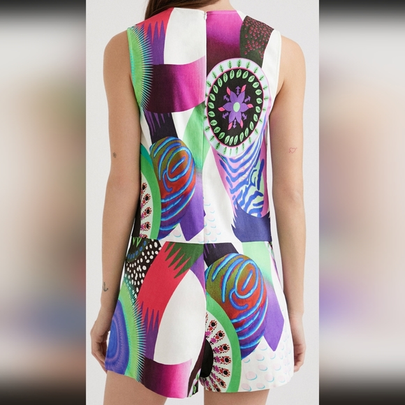 Desigual 🦄 multi color romper size L - Picture 2 of 12